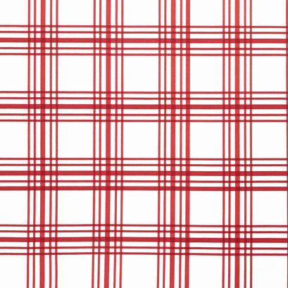Heirloom Red - Plaid Cream Yardage