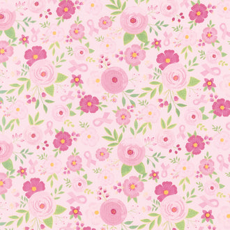 Strength in Pink - Floral Pink Yardage