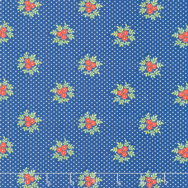 Fruit Cocktail - Posey Blossoms Boysenberry Yardage Primary Image