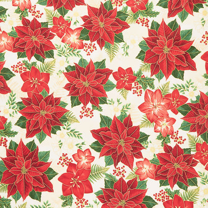Holiday Flourish Holiday - Poinsettia Holiday Metallic Yardage