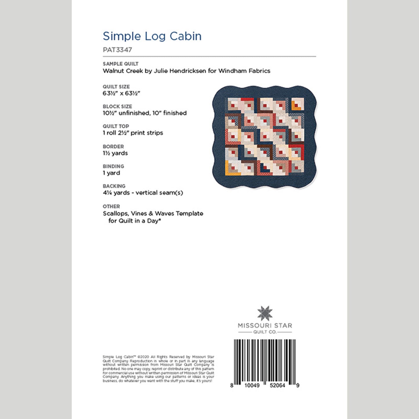 Digital Download - Simple Log Cabin Quilt Pattern by Missouri Star Alternative View #1