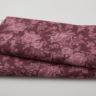Fleur de Fleur - Tone on Tone Large Floral Cranberry 108" Wide 3 Yard Cut