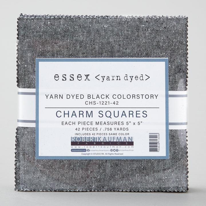 Essex Yarn Dyed Linen Black Charm Pack Primary Image