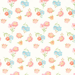 Spring's in Town - Floral Cream Yardage Primary Image