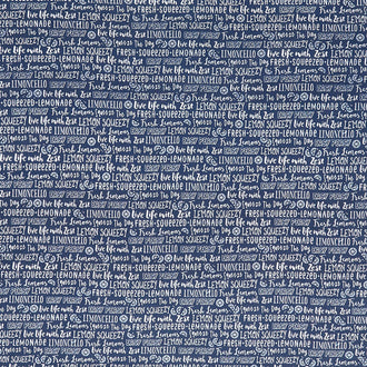 Lemon Fresh - Easy Peasy Navy Yardage