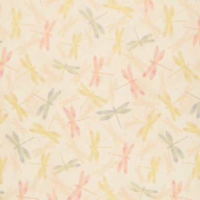 Aurelia - Dragonflies Natural Metallic Yardage