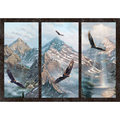 Winged Glory - Eagle Blue Multi Digitally Printed Panel