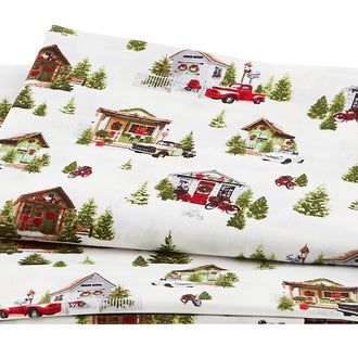Holiday Happy She Sheds w/Trucks Multi 2 Yard Cut