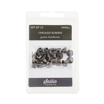 Sallie Tomato Small Chicago Screws 6mm - Set of 12 Gunmetal Alternative View #1