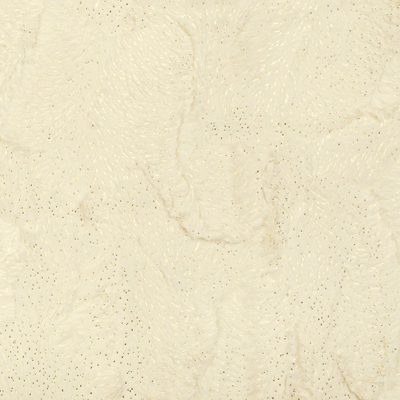 Luxe Cuddle® - Dazzle Ivory Gold Metallic Yardage Primary Image