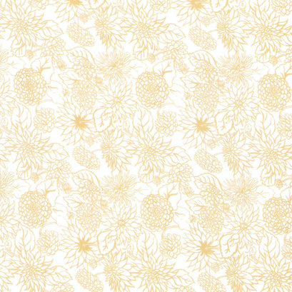In the Garden - Dahlia Dream White Yardage