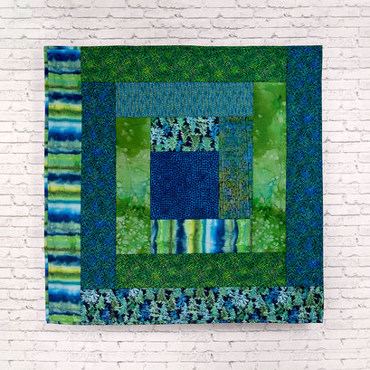 Cozy Cabin Lap Quilt As You Go Preprinted Batting
