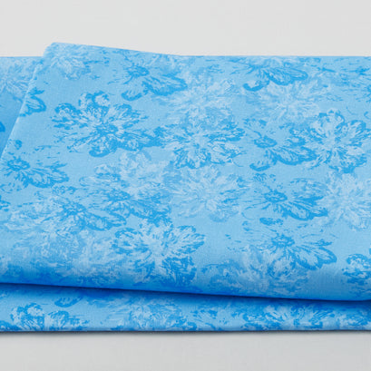 Floral Mash Up Blender - Blue 2 Yard Cut