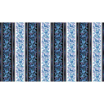 Polar Bear Attitude - Jazzy Swirls Stripe Multi Yardage Alternative View #2