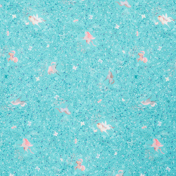 Unicorn Meadow - Floral Blue Yardage Primary Image