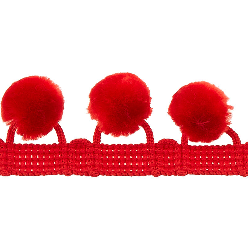 PomPom Fringe - Red 1-1/8" Primary Image