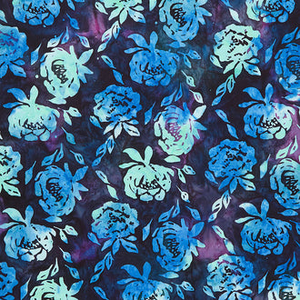 Meadow Fresh - Peonies Iris Yardage