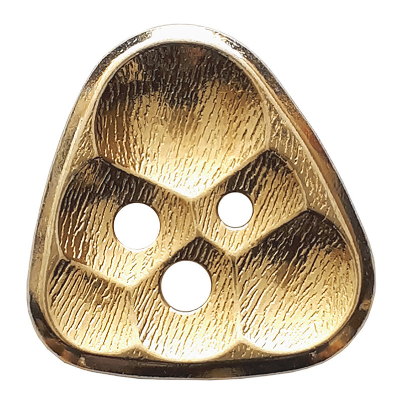 Triangle Metal 30mm Button - Gold Primary Image