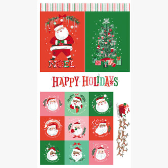Twas - Happy Holidays Multi Metallic Panel