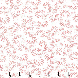Heirloom Red - Sprigs Cream Yardage