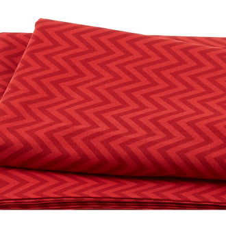 Tonal Chevron Red 2 yard cut