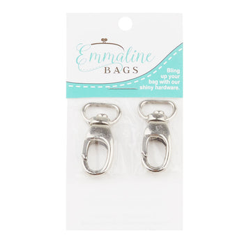 Emmaline 1/2" Designer Profile Swivel Snap Hooks - Set of Two Nickel Alternative View #1