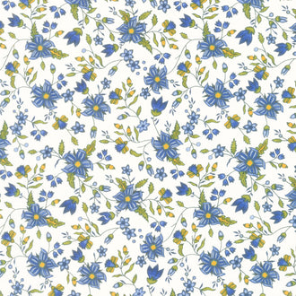 Alexandra - Vining Ivory Metallic Yardage
