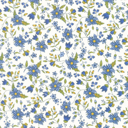 Alexandra - Vining Ivory Metallic Yardage
