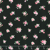 Blush - Mini Floral Spot Black Yardage Primary Image