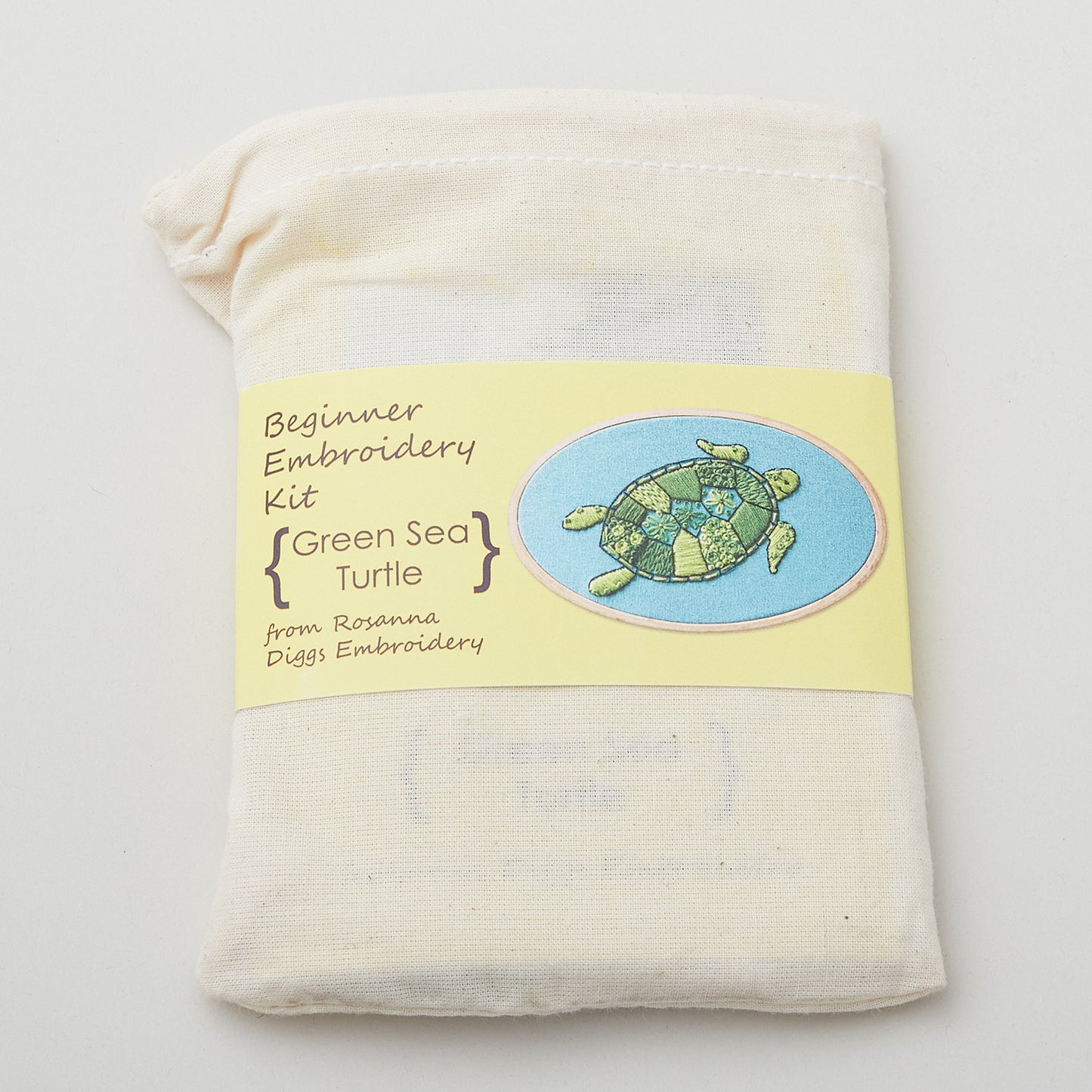 Green Sea Turtle Embroidery Kit Alternative View #4