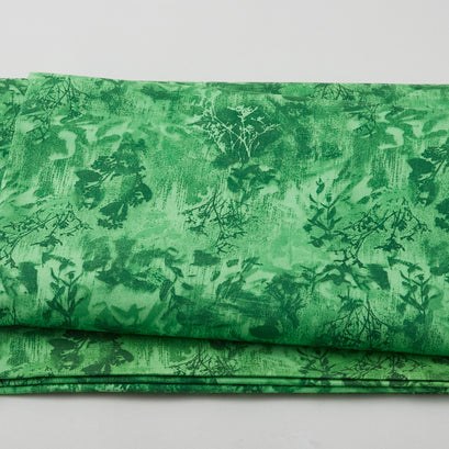 Lumina - Abstract Foliage Green 108" Wide 3 Yard Cut