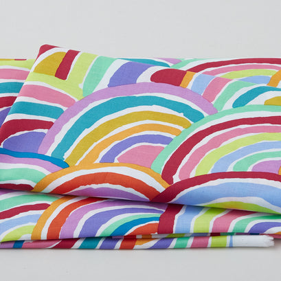 Kaffe Fassett - February 2022 Rainbows White 2 Yard Cut