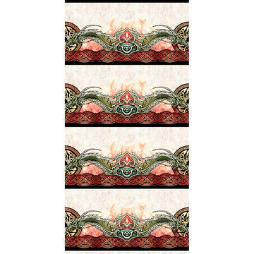 Dragons - Ancient - Dragon Border Multi Yardage Alternative View #1