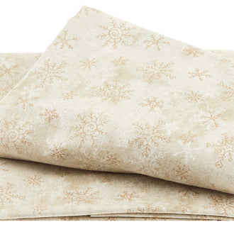 Let It Snow Flannel - Tossed Snowflakes Cream 2 Yard Cut