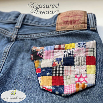 Treasured Threadz™ Postage Stamp Retro Patchwork Panel Alternative View #5