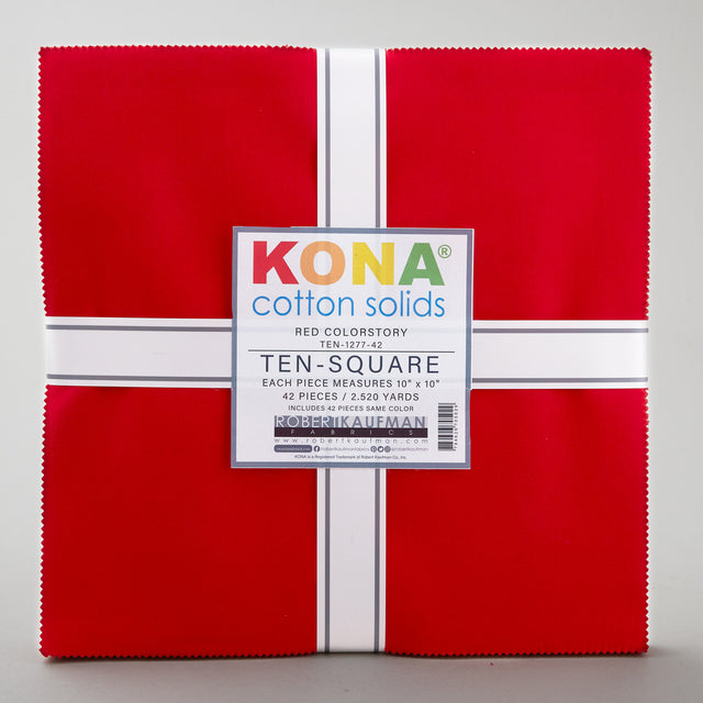 Kona Cotton Red Ten Squares Primary Image