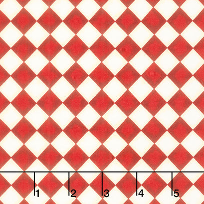 Coffee Always - Checks Red Yardage