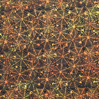 Hocus Pocus Batiks - Webs Black Yardage