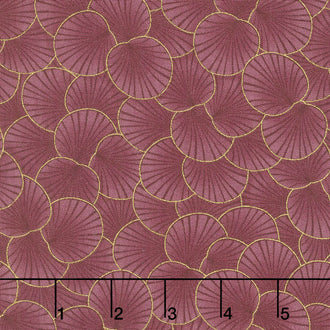 Sakura - Packed Geo Maroon Yardage