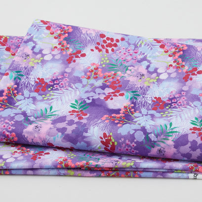 Anisa - Abstract Floral Purple 2 Yard Cut