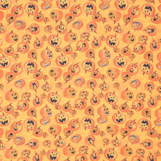 All Hallows Eve - Jack-o-Lanterns Orange Yardage