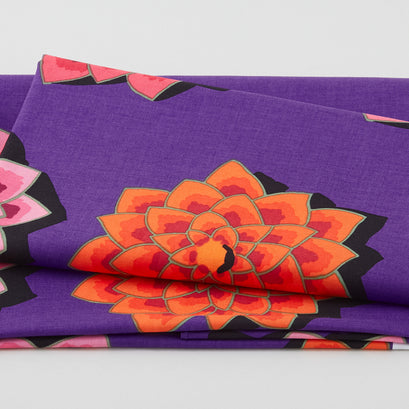 Kaffe Fassett - February 2022 Shadow Flower Purple 2 Yard Cut