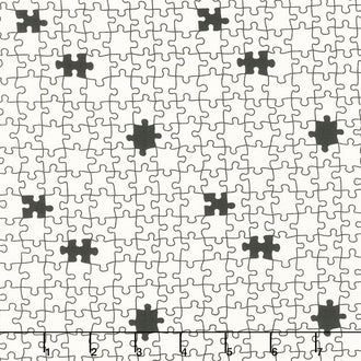 ABC XYZ - Puzzled Cream Black Yardage