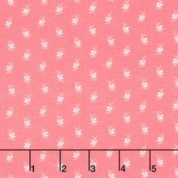Franny’s Flowers - Mini Leaves Dark Pink Yardage Primary Image