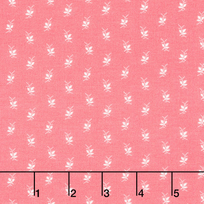 Franny’s Flowers - Mini Leaves Dark Pink Yardage