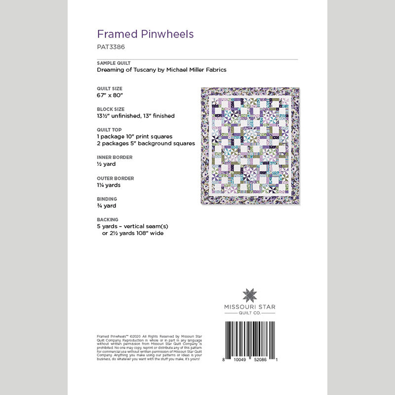 Digital Download - Framed Pinwheels Quilt Pattern by Missouri Star Alternative View #1