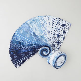 Shibori Blues Roll Up