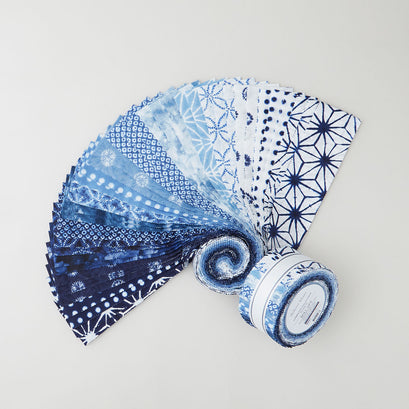 Shibori Blues Roll Up