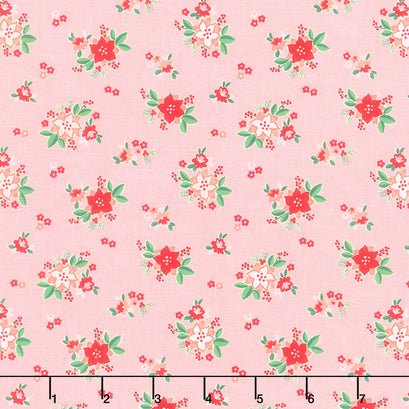 Pixie Noel 2 - Poinsettias Pink Yardage