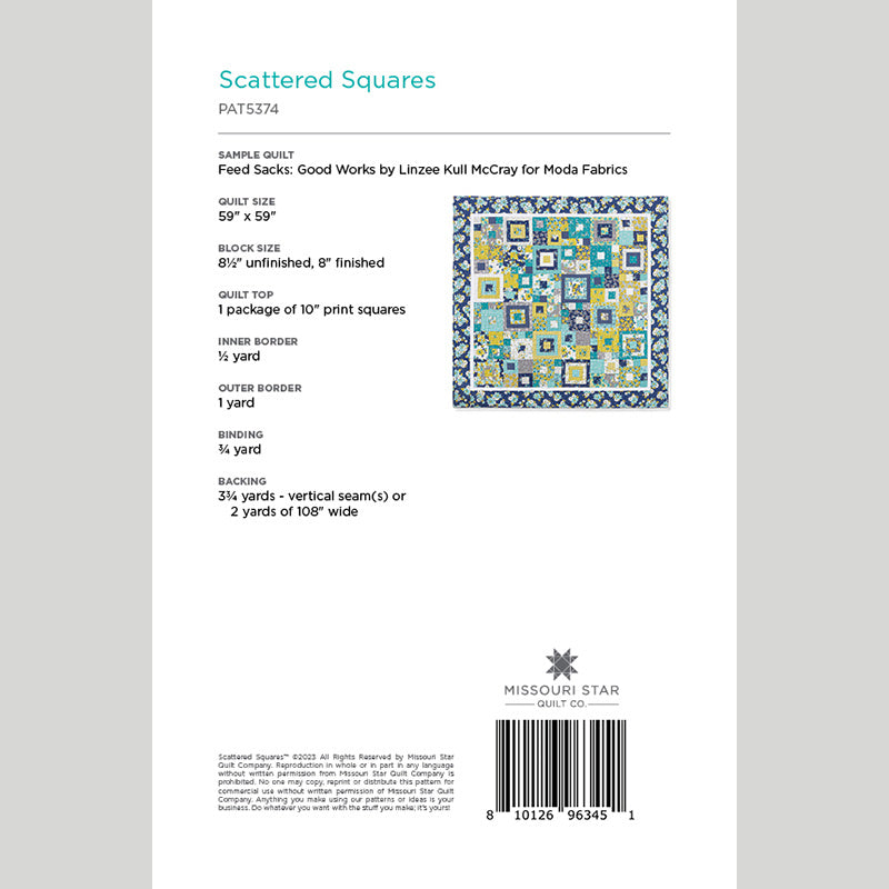 Digital Scattered Squares Quilt Pattern by Missouri Star Alternative View #1
